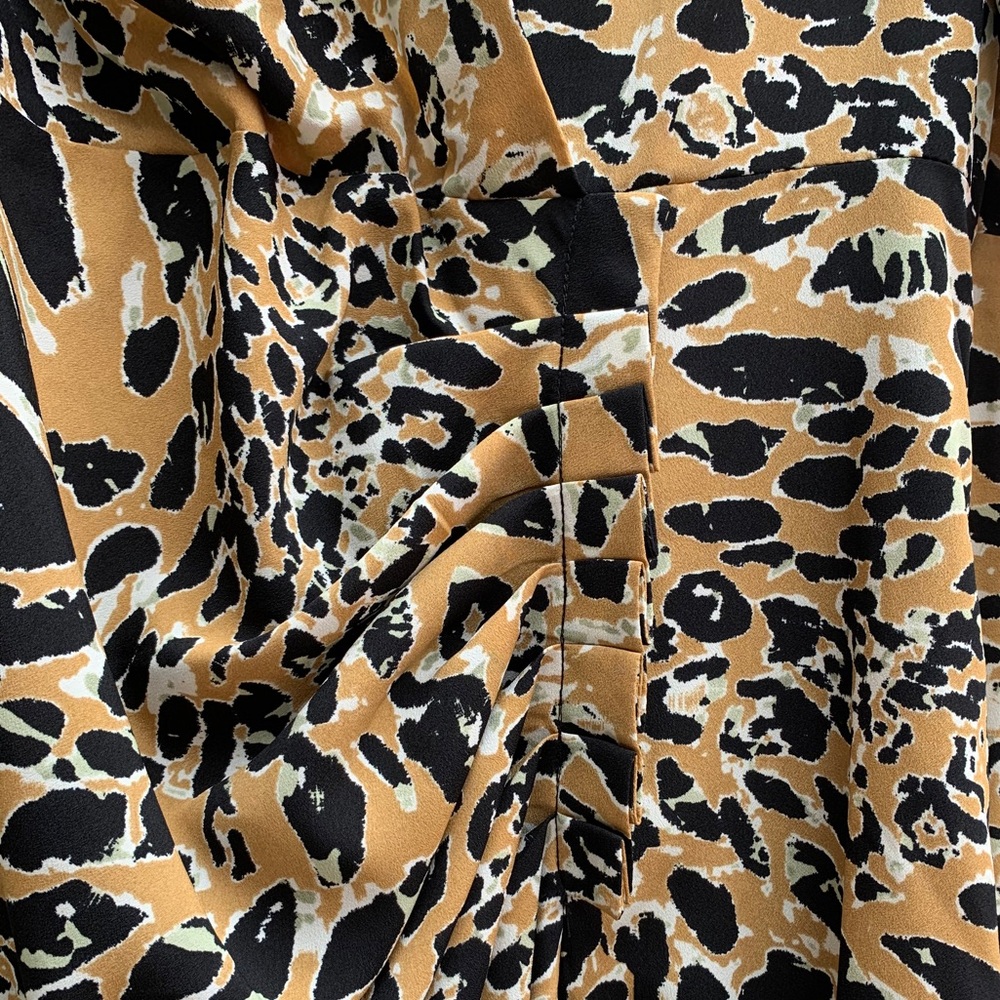 Nwt Topshop Leopard Print Mock Wrap Midi Dress - image 7